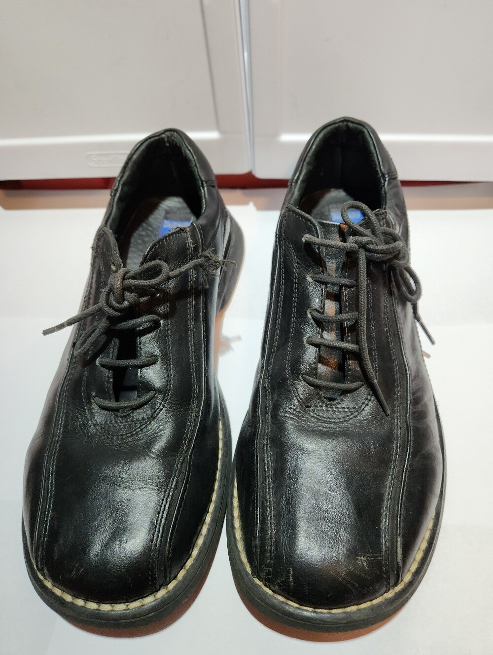Marco Delli Mens Size 9.5 Black Leather Lace-Up Italian Oxford Dress Shoes